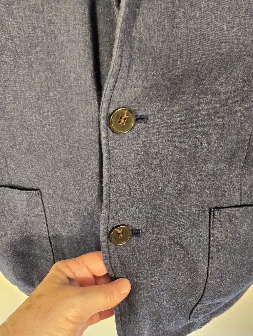 J.crew ThompsonCotton Blue 2 Button 5 Pocket Lightweight Chambray Blazer Mens 38 - Picture 5 of 16